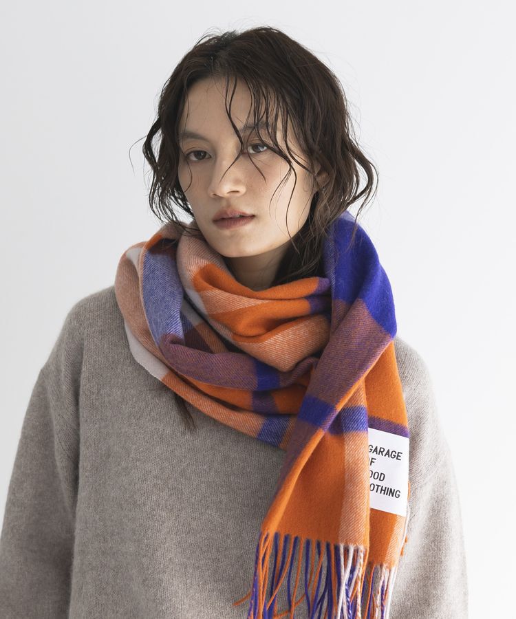 GARAGE OF GOOD CLOTHING「ラムズウールチェックストール」|ストール|