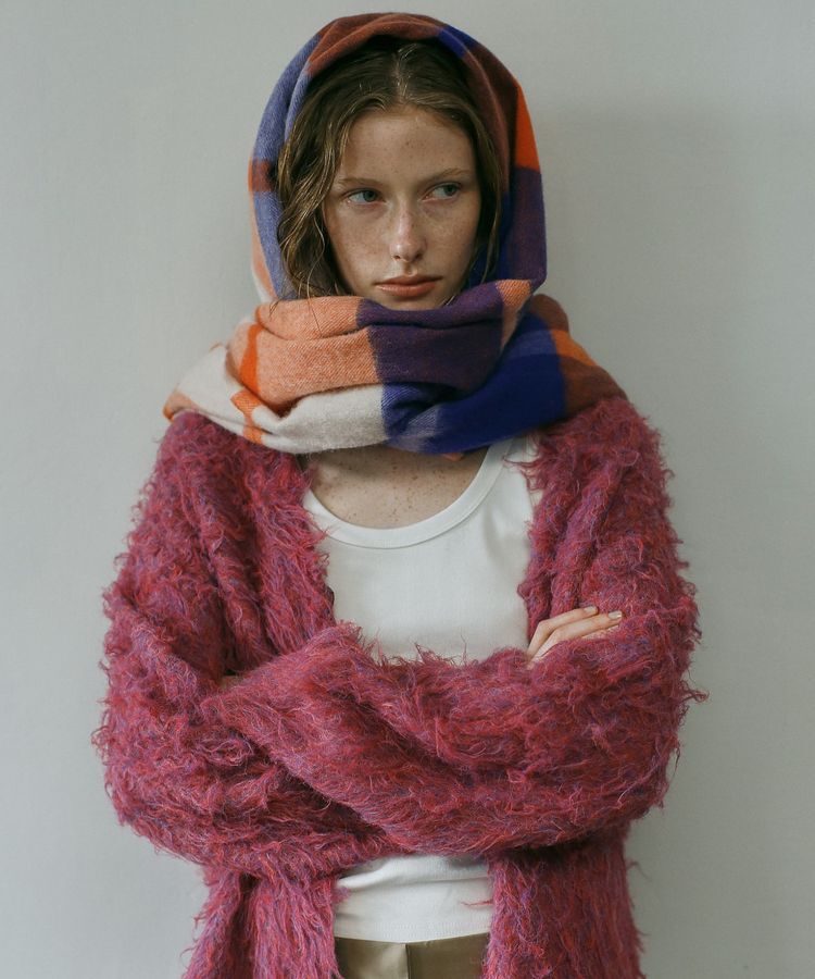 GARAGE OF GOOD CLOTHING「ラムズウールチェックストール」|ストール|