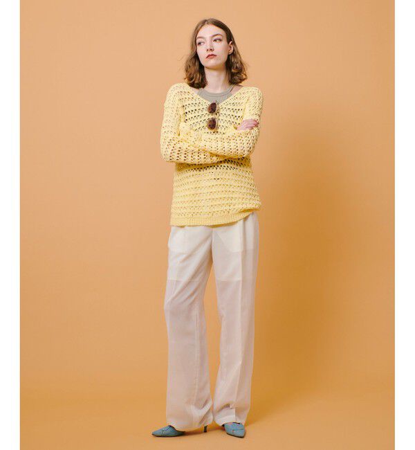 allureville「テープヤーンハンドニットプルオーバー」|ニット・セーター|