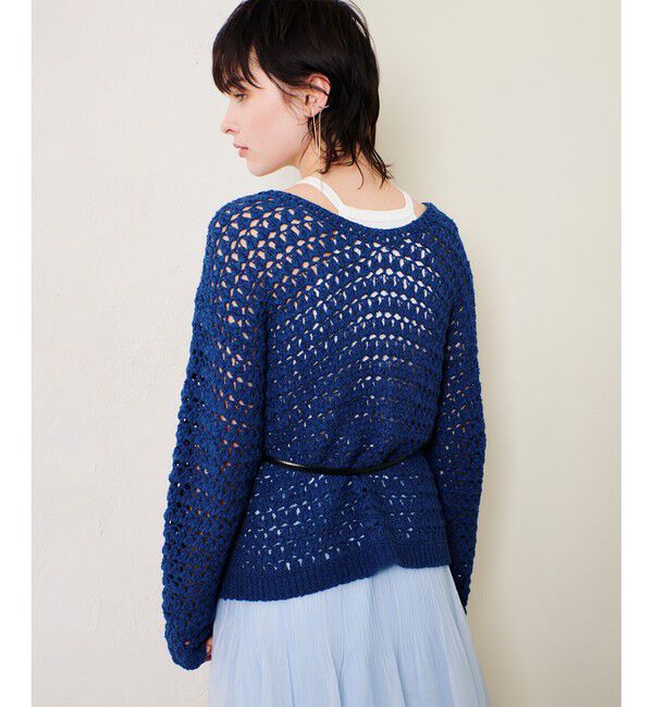 allureville「テープヤーンハンドニットプルオーバー」|ニット・セーター|