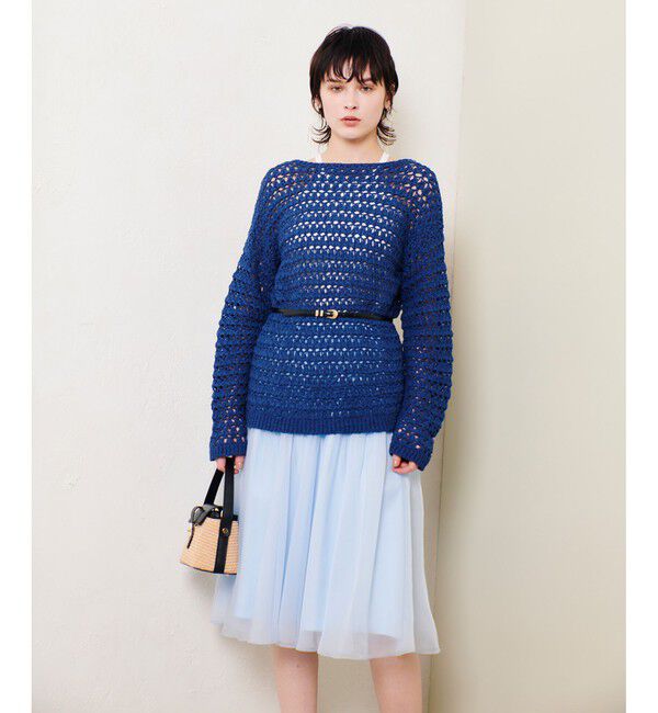 allureville「テープヤーンハンドニットプルオーバー」|ニット・セーター|