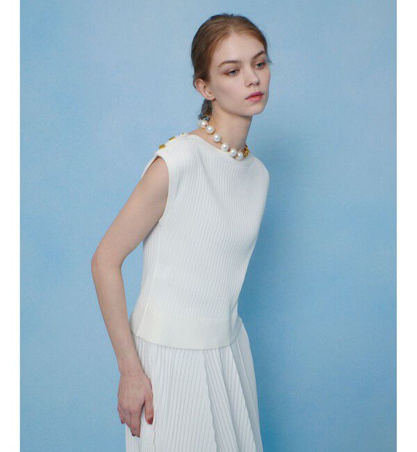 LOULOU WILLOUGHBY「【LOULOU WILLOUGHBY】プレーティングリブプルオーバー」|ニット・セーター|