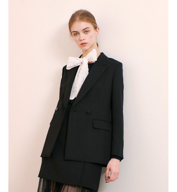 LOULOU WILLOUGHBY「【LOULOU WILLOUGHBY】マットオックスダブルジャケット」|テーラードジャケット|