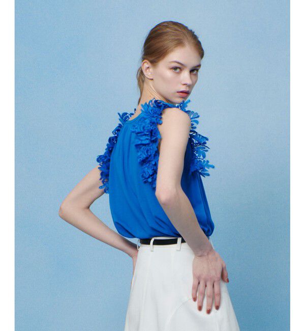 LOULOU WILLOUGHBY「【LOULOU WILLOUGHBY】アームレースプルオーバー」|ニット・セーター|