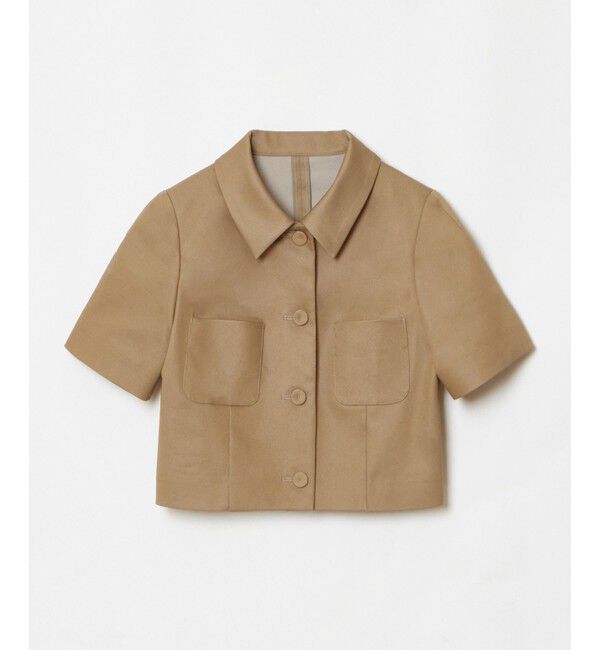 LOULOU WILLOUGHBY「【LOULOU WILLOUGHBY】シャンブレー半袖ジャケット」|テーラードジャケット|