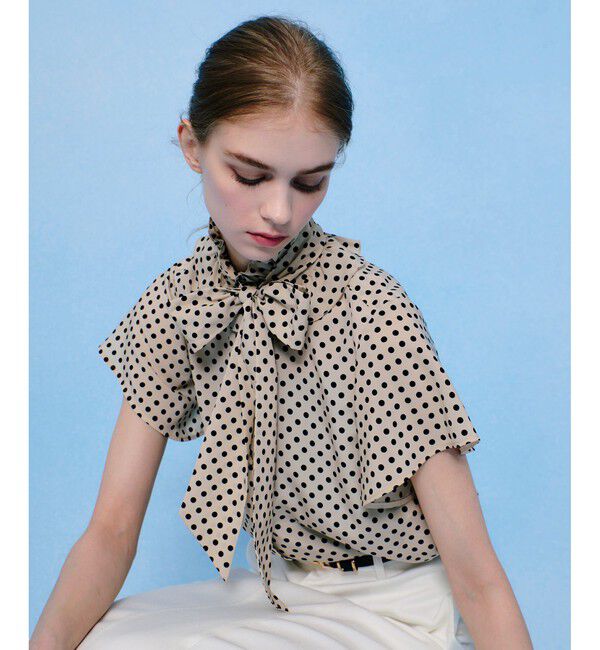 LOULOU WILLOUGHBY「◇【LOULOU WILLOUGHBY】デシンドットフレアスリーブブラウス」|シャツ・ブラウス|