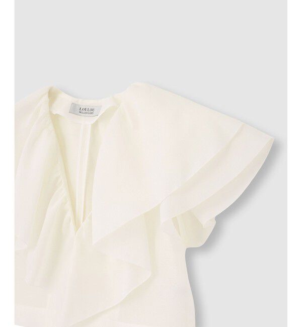LOULOU WILLOUGHBY「【LOULOU WILLOUGHBY】オーガンジーフリルジャケット」|テーラードジャケット|