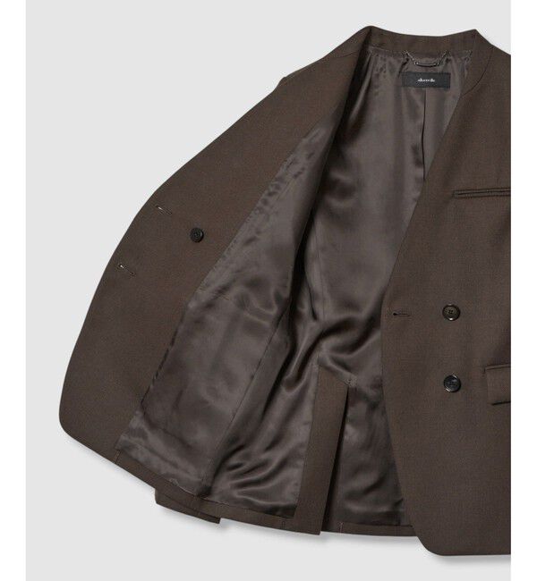 allureville「ウールサージノーカラージャケット」|その他|