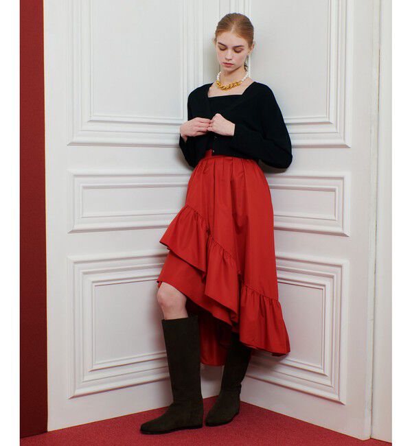 LOULOU WILLOUGHBY「【LOULOU WILLOUGHBY】レイヤーアシンメトリースカート」|スカート|