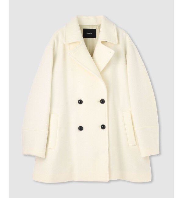 allureville「パイルメルトンデザインＰコート」|ピーコート|