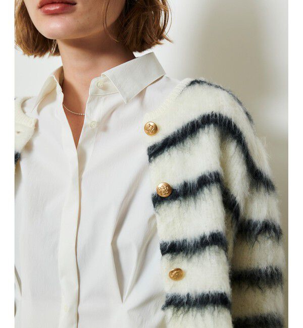 allureville「シャギーニットカーディガン」|カーディガン|