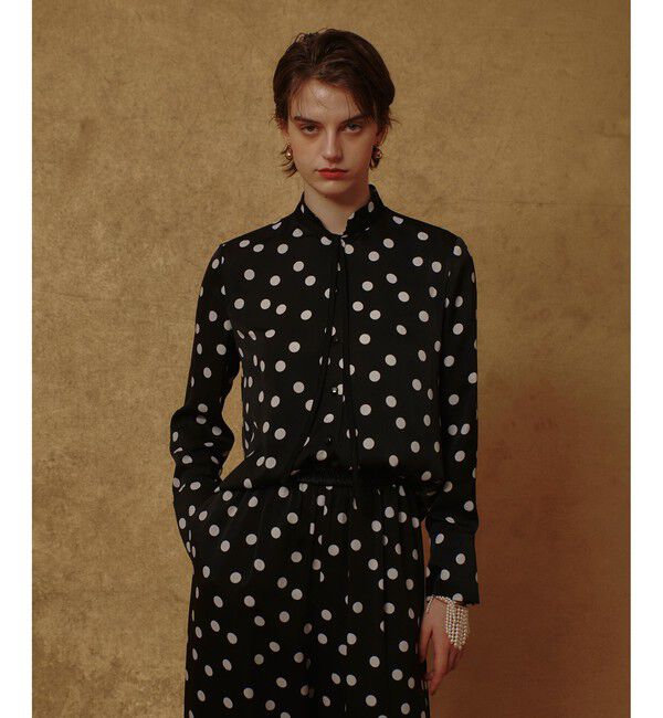 allureville「コインドットナロータイブラウス」|シャツ・ブラウス|