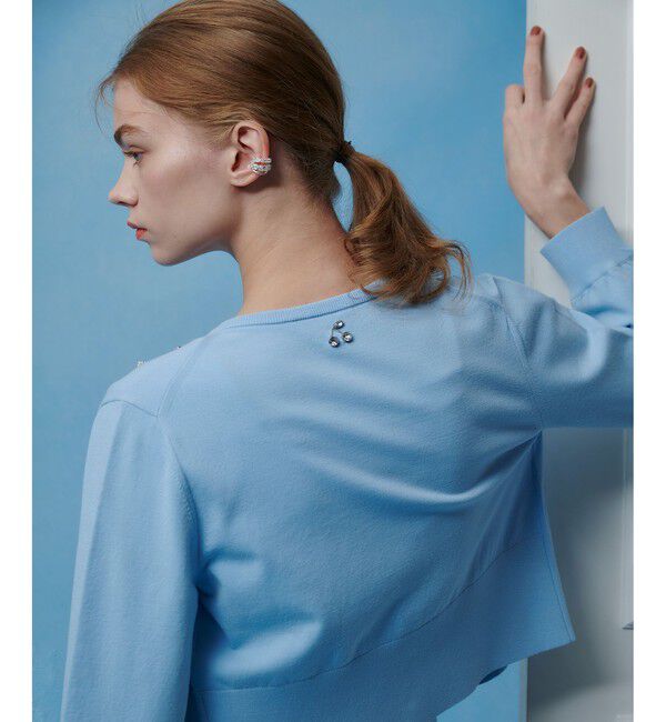 LOULOU WILLOUGHBY「【LOULOU WILLOUGHBY】CHERRYビジューカーディガン」|カーディガン|