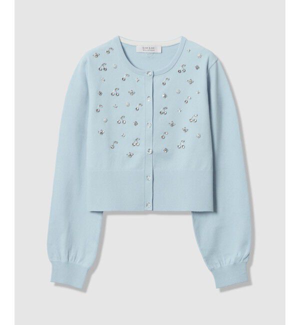 LOULOU WILLOUGHBY「【LOULOU WILLOUGHBY】CHERRYビジューカーディガン」|カーディガン|