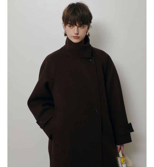 allureville「ダブルビーバースタンドコート」|ダッフルコート|ブラウン