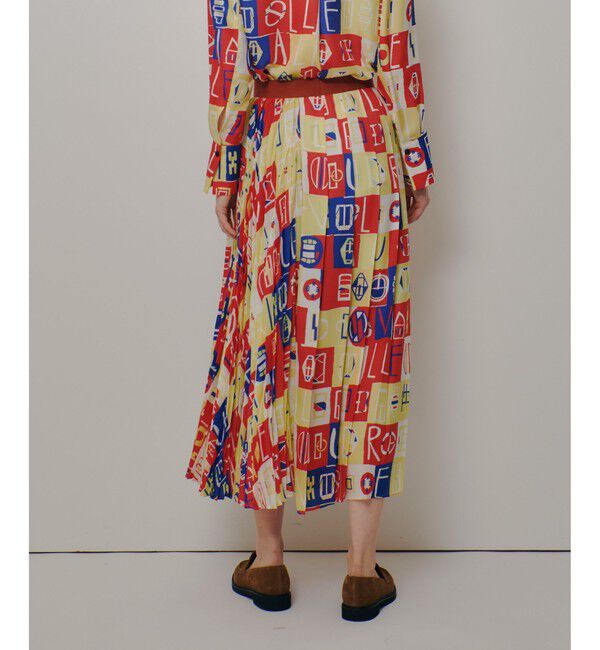 allureville「パッチワークプリントプリーツスカート」|スカート|