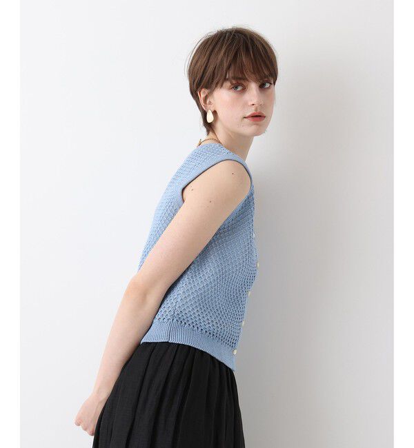 allureville「透かし編みジレプルオーバー」|ニット・セーター|