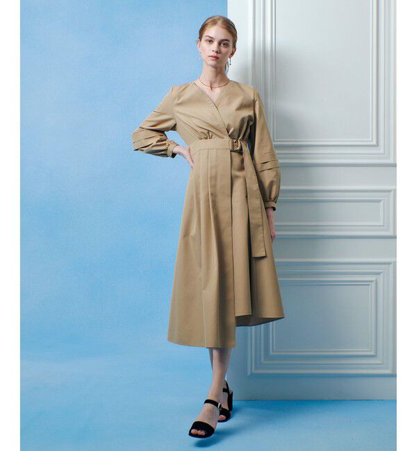 LOULOU WILLOUGHBY「【LOULOU WILLOUGHBY】バックルベルトカシュクールワンピース」|ワンピース|