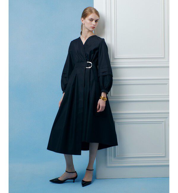 LOULOU WILLOUGHBY「【LOULOU WILLOUGHBY】バックルベルトカシュクールワンピース」|ワンピース|