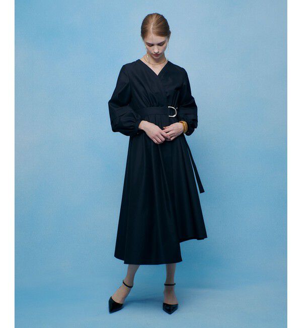 LOULOU WILLOUGHBY「【LOULOU WILLOUGHBY】バックルベルトカシュクールワンピース」|ワンピース|