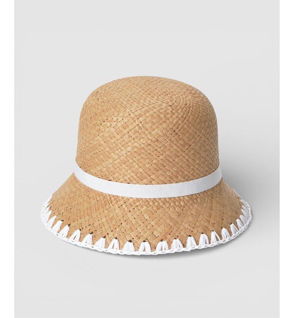 LOULOU WILLOUGHBY「【LOULOU WILLOUGHBY】リボントリムクローシュハット」|ハット|ベージュ