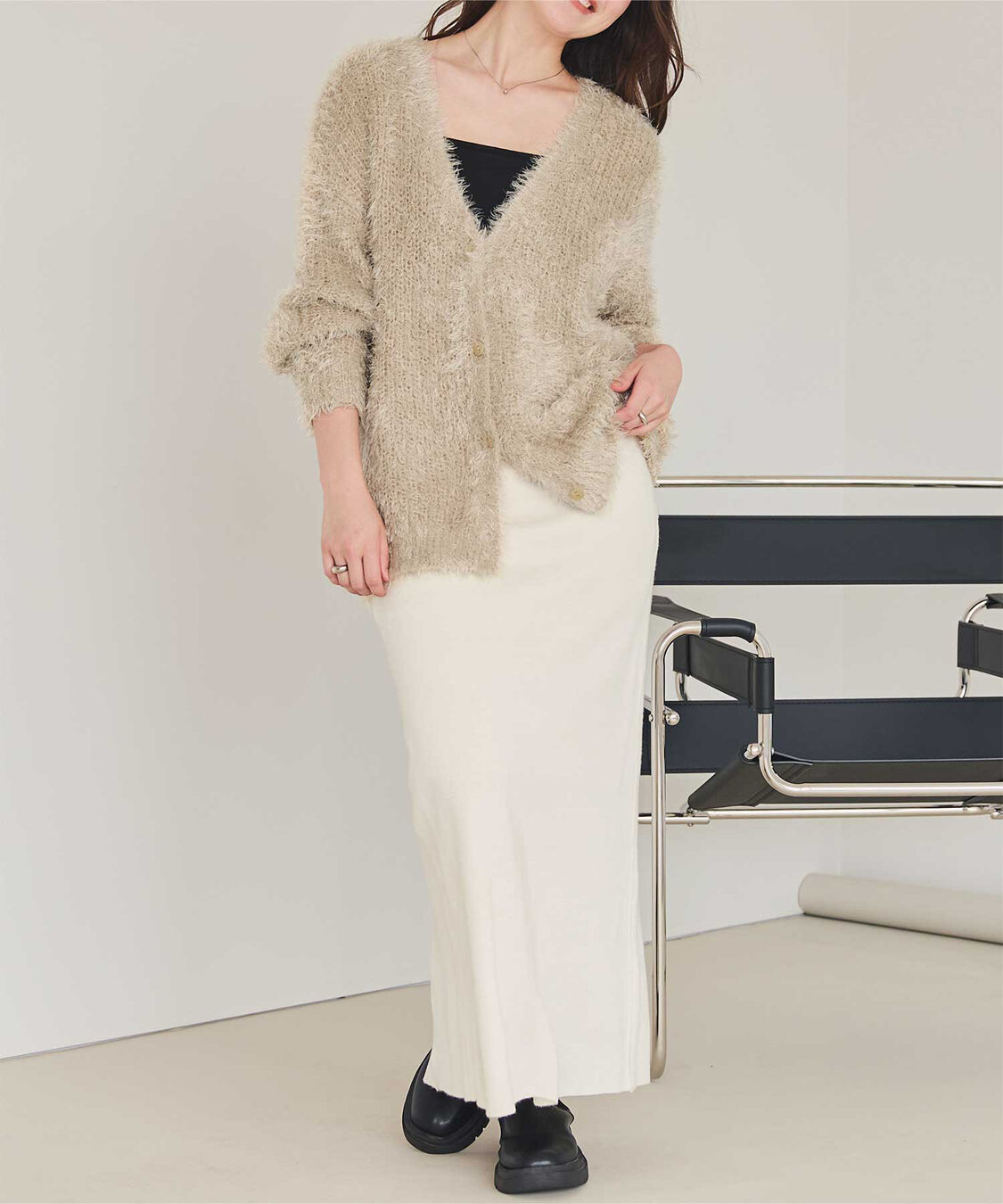 titivate「エアリーシャギーニットカーディガン」|カーディガン|