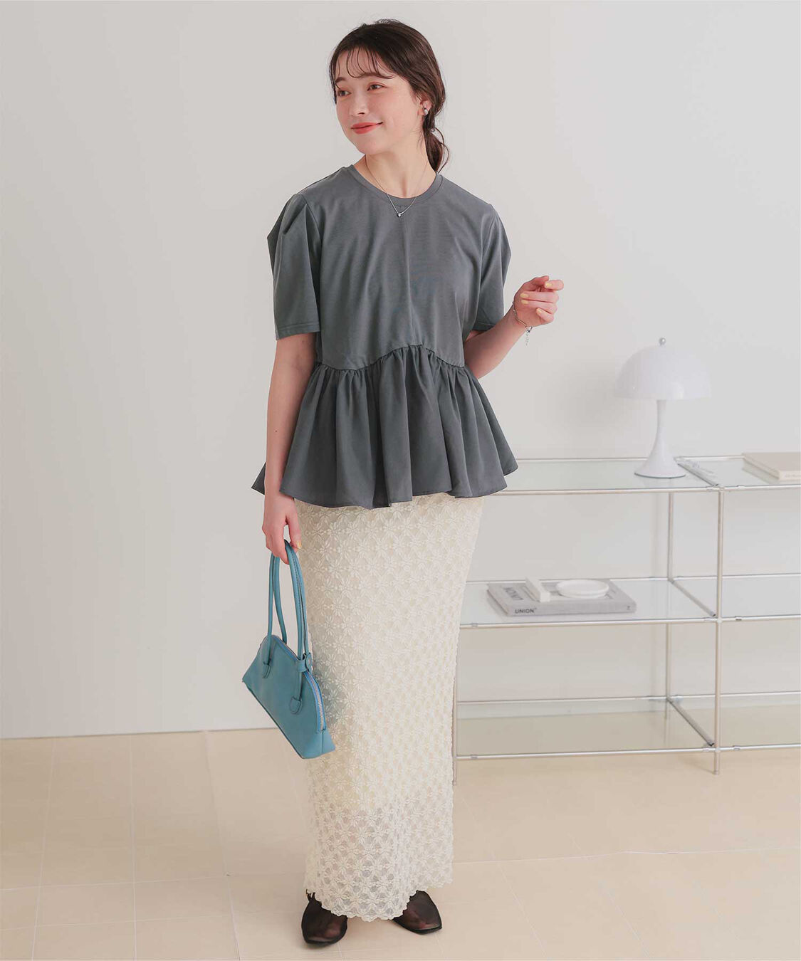 titivate「【サステナブル】カットソードッキングペプラムトップス」|Tシャツ・カットソー|