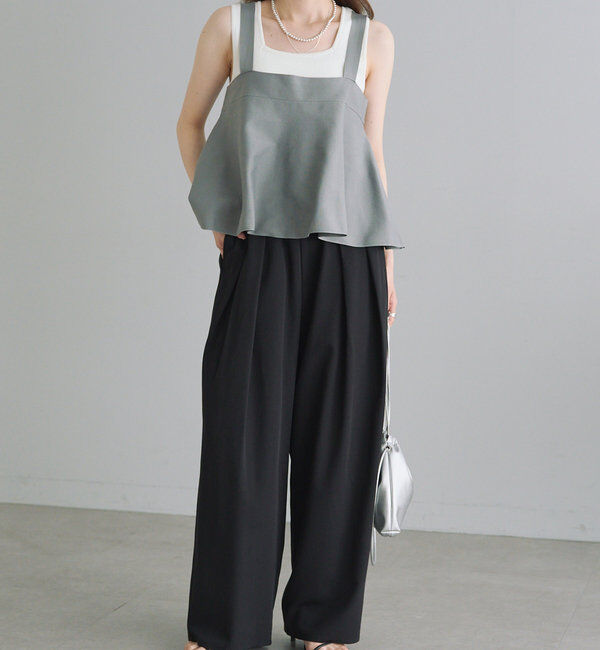  「【新色追加】ツータックウエストゴムストレッチパンツ」|その他|