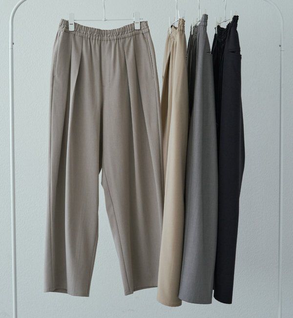  「【新色追加】ツータックウエストゴムストレッチパンツ」|その他|