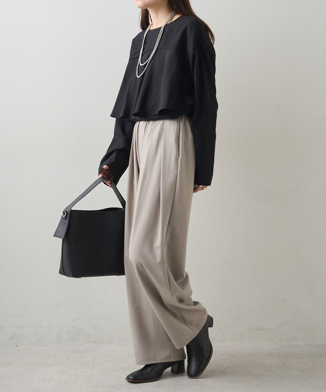  「【新色追加】ツータックウエストゴムストレッチパンツ」|その他|