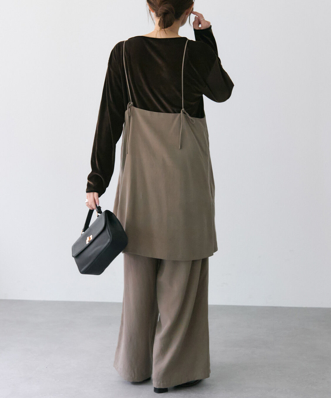  「【着回し力◎/セットアイテム】ソフトツイルキャミチュニック+パンツセット」|その他|