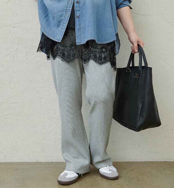  「【＠noricorico102企画】《-3キロ見え》微フレアリブパンツ」|その他|