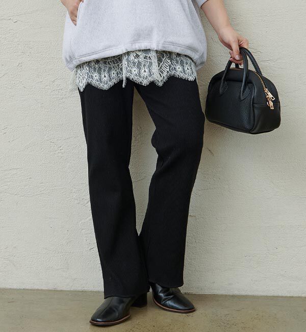  「【＠noricorico102企画】《-3キロ見え》微フレアリブパンツ」|その他|