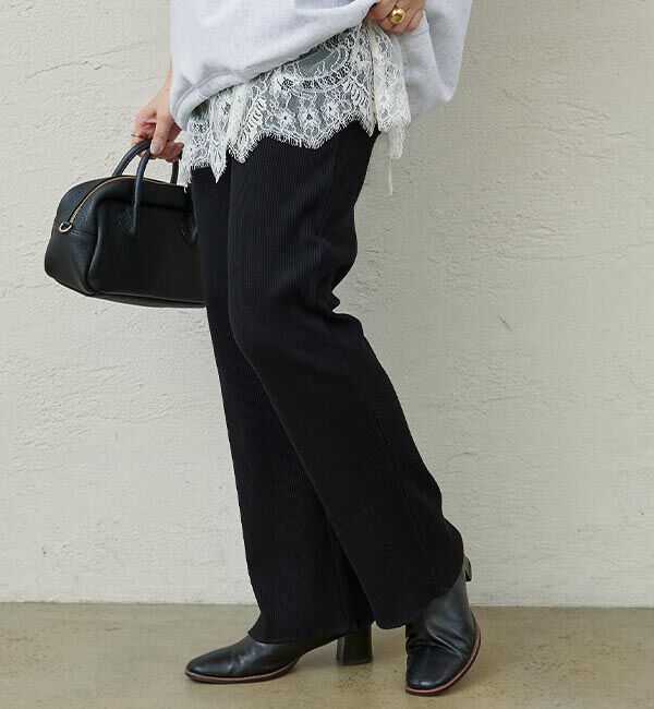  「【＠noricorico102企画】《-3キロ見え》微フレアリブパンツ」|その他|