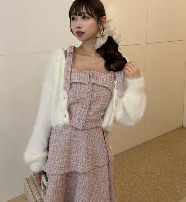  「【LouLoumei】異素材ミックスツイードセットアップ」|その他|