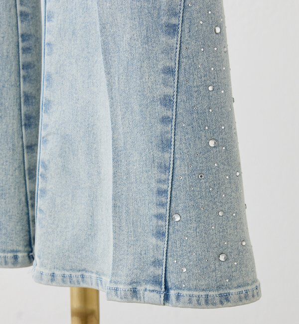  「サイドビジューフレアーデニム」|その他|