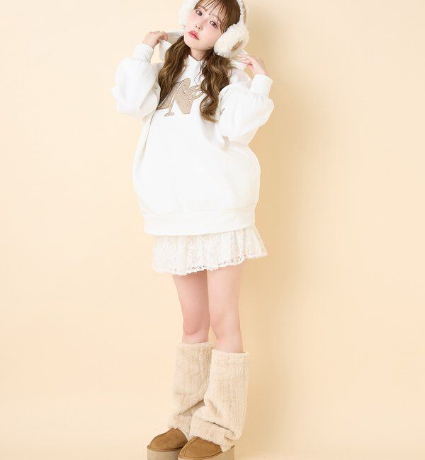  「キルティングロゴゆるパーカー」|プルオーバー|