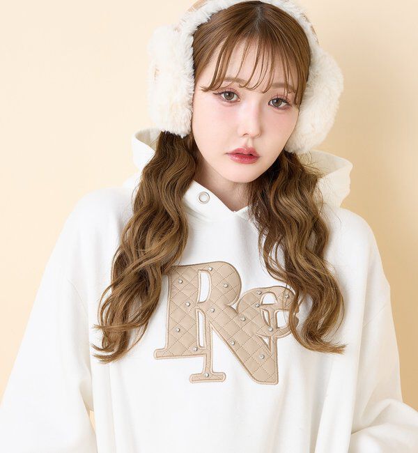  「キルティングロゴゆるパーカー」|プルオーバー|