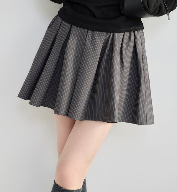  「フレアーミニスカート」|スカート|グレー系その他