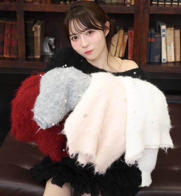  「ビジューシャギーニット」|ニット・セーター|