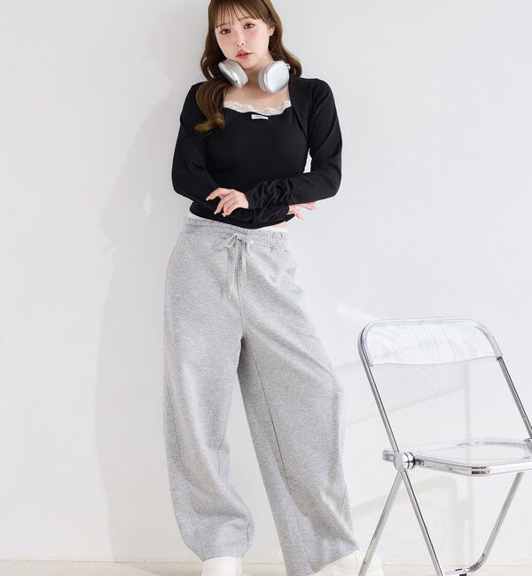  「【セットアップ可能】ウエストレースカットパンツ」|その他|