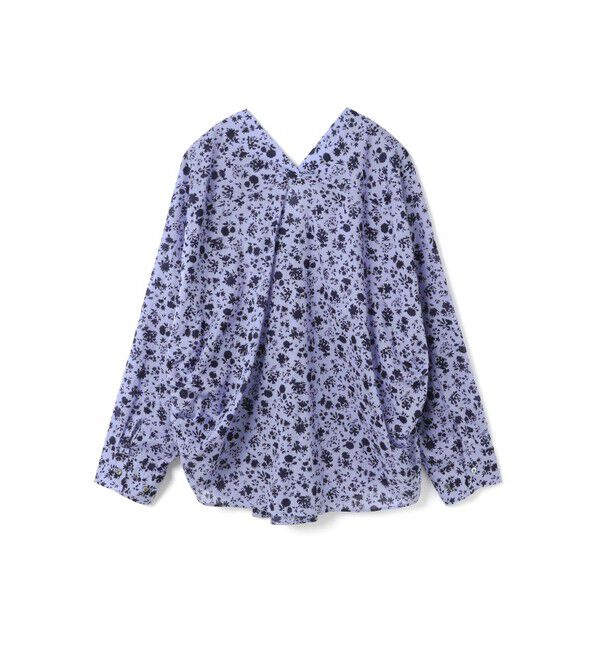 mizuiro ind「mizuiro ind スモールフラワーVネックシャツ」|シャツ・ブラウス|