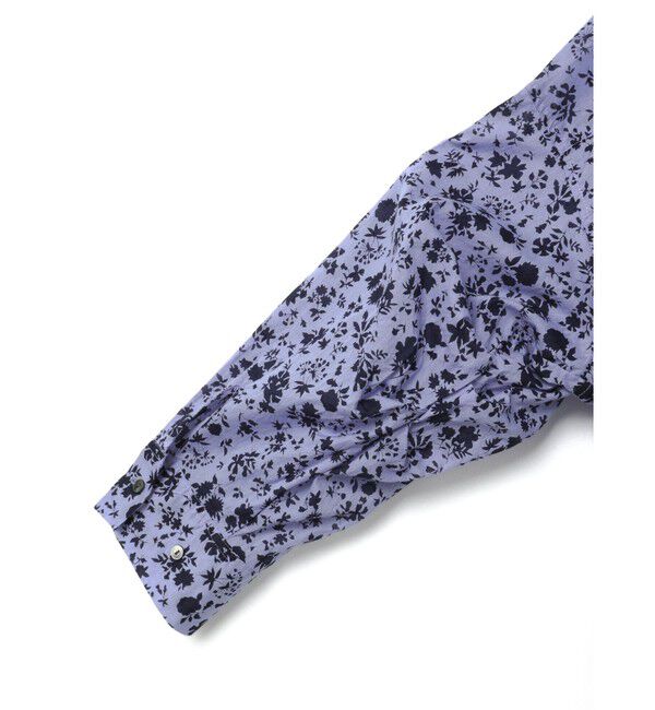 mizuiro ind「mizuiro ind スモールフラワーVネックシャツ」|シャツ・ブラウス|