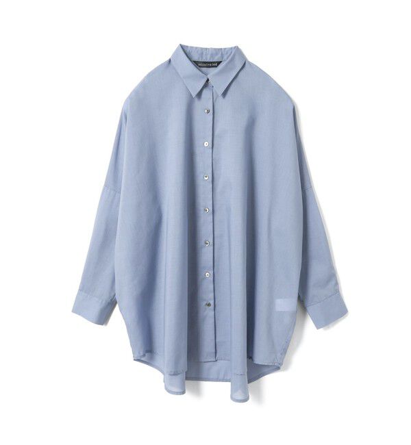 mizuiro ind「mizuiro ind T/Cシアーワイドシャツ」|シャツ・ブラウス|サックス