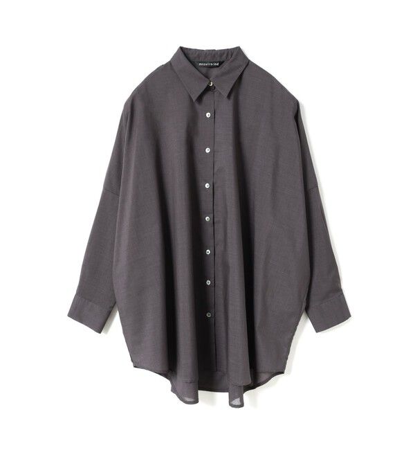 mizuiro ind「mizuiro ind T/Cシアーワイドシャツ」|シャツ・ブラウス|チャコールグレー