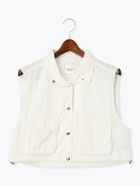 Te chichi TERRASSE「ナイロンショートベスト」|ダウンベスト・ベスト|