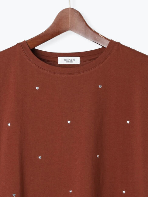 Te chichi TERRASSE「ハートモチーフホットフィットTシャツ」|Tシャツ・カットソー|