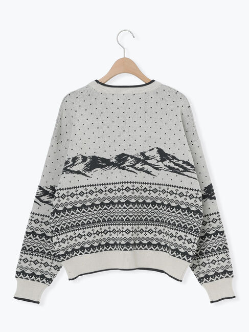 Samansa Mos2「山柄ジャカードニット」|ニット・セーター|