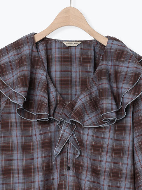 Samansa Mos2「フリル襟ブラウス」|シャツ・ブラウス|