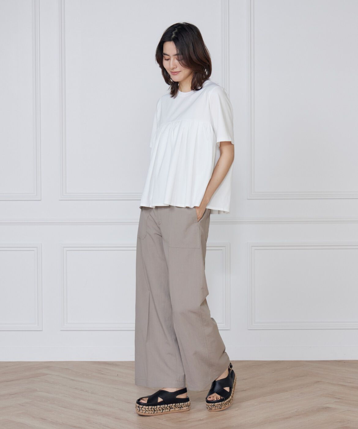 DAY by DAY it&rsquo;s international「タックギャザー切り替えトップス」|Tシャツ・カットソー|